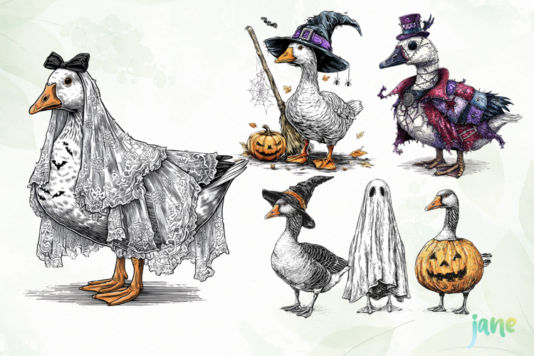 Goose Halloween Clipart