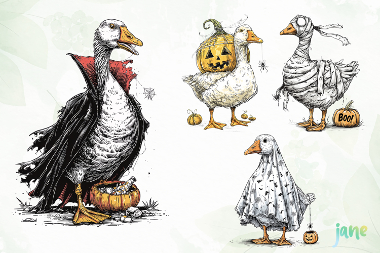 Goose Halloween Clipart