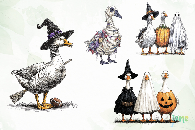 Goose Halloween Clipart