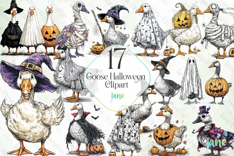 Goose Halloween Clipart