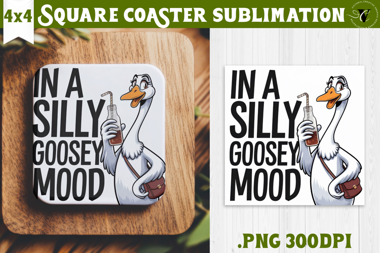 Goose Square Coaster | Funny Goose | Sarcastic