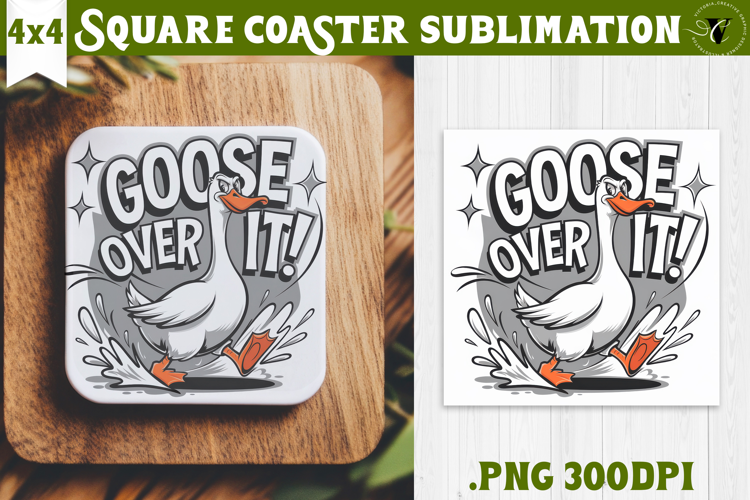 Goose Square Coaster | Funny Goose | Sarcastic