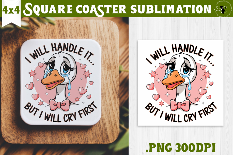 Goose Square Coaster | Funny Goose | Sarcastic
