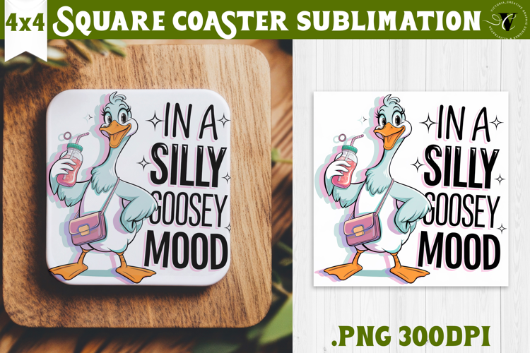 Goose Square Coaster | Funny Goose | Sarcastic