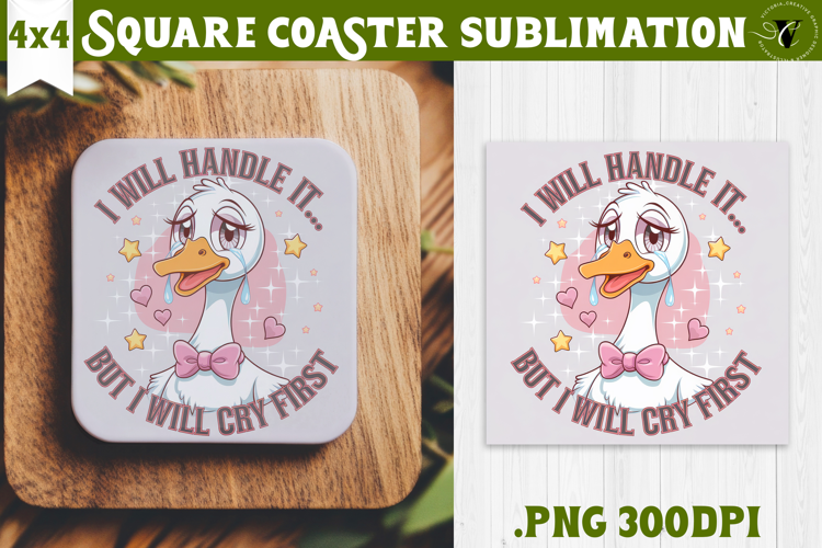 Goose Square Coaster | Funny Goose | Sarcastic