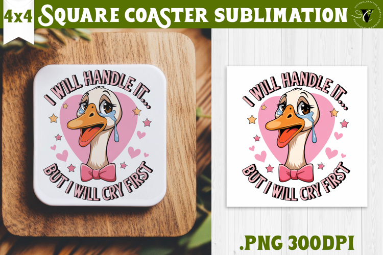 Goose Square Coaster | Funny Goose | Sarcastic