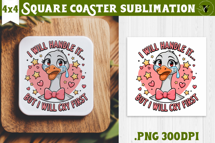 Goose Square Coaster | Funny Goose | Sarcastic