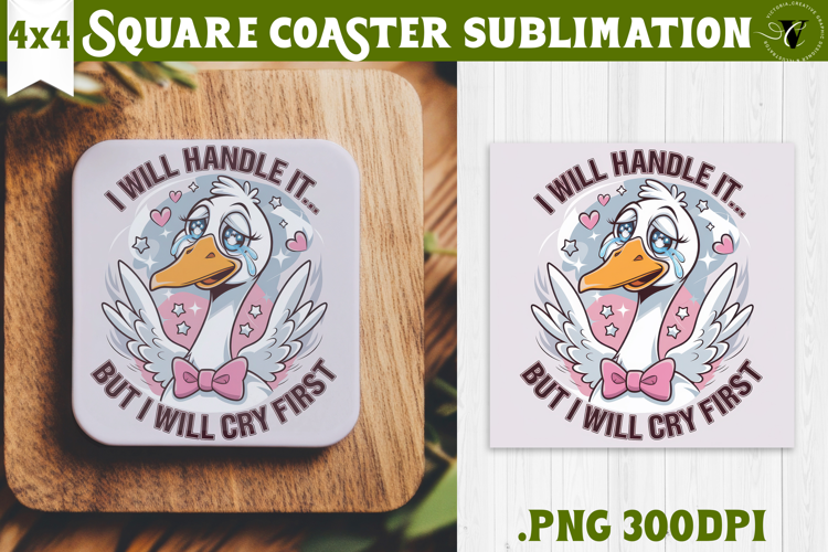 Goose Square Coaster | Funny Goose | Sarcastic