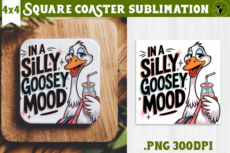 Goose Square Coaster | Funny Goose | Sarcastic