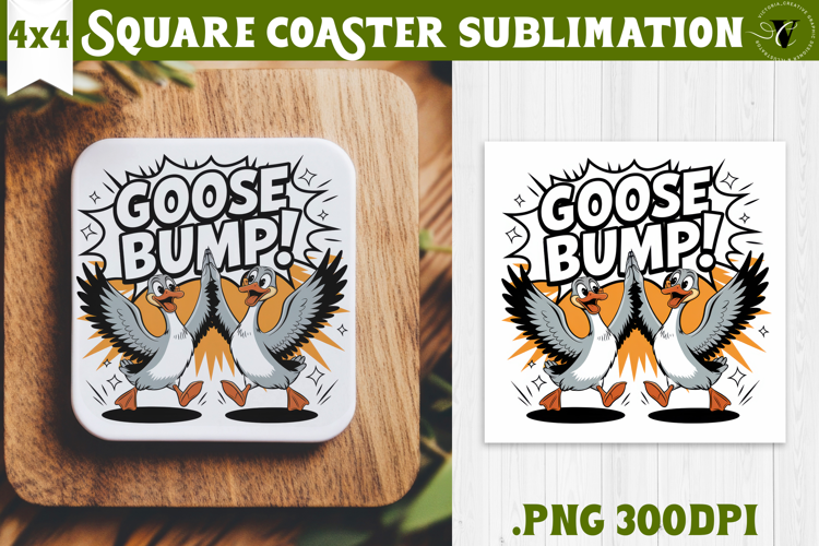Goose Square Coaster | Funny Goose | Sarcastic
