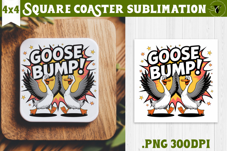 Goose Square Coaster | Funny Goose | Sarcastic