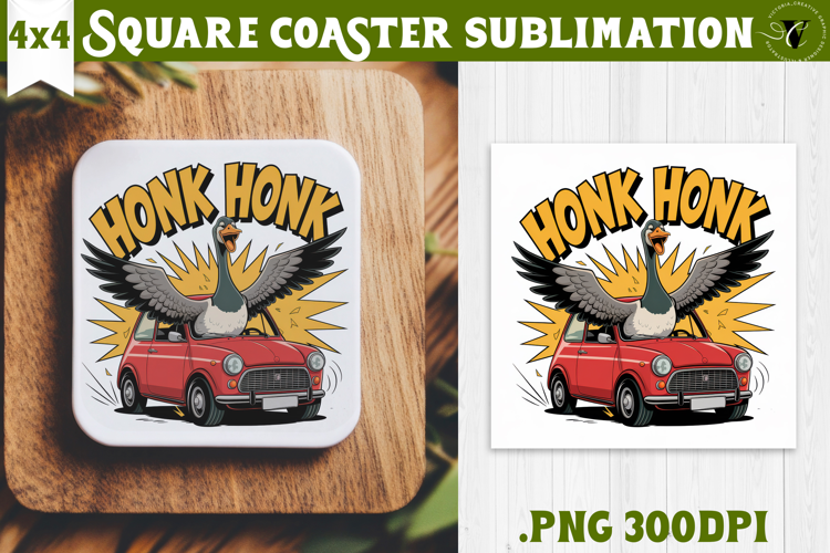 Goose Square Coaster | Funny Goose | Sarcastic