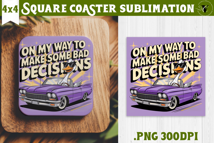 Goose Square Coaster | Funny Goose | Sarcastic