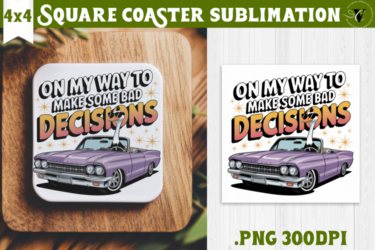 Goose Square Coaster | Funny Goose | Sarcastic