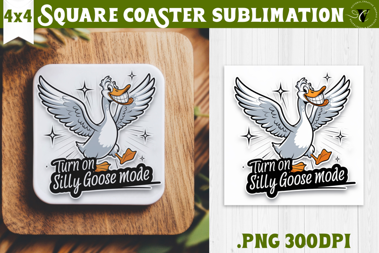 Goose Square Coaster | Funny Goose | Sarcastic