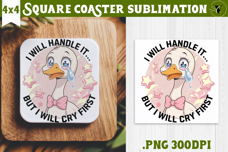 Goose Square Coaster | Funny Goose | Sarcastic