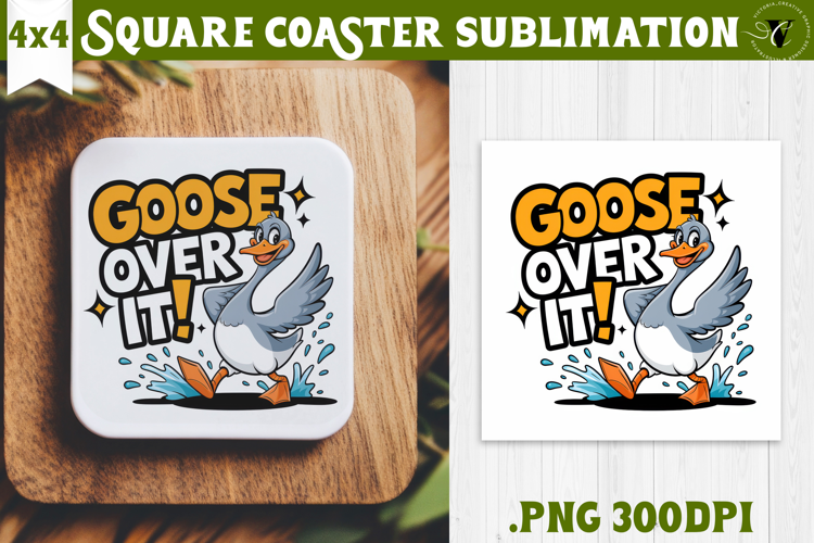 Goose Square Coaster | Funny Goose | Sarcastic