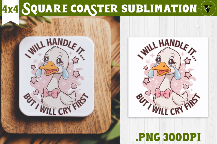 Goose Square Coaster | Funny Goose | Sarcastic