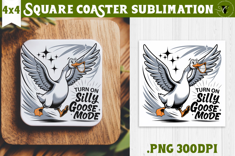 Goose Square Coaster | Funny Goose | Sarcastic
