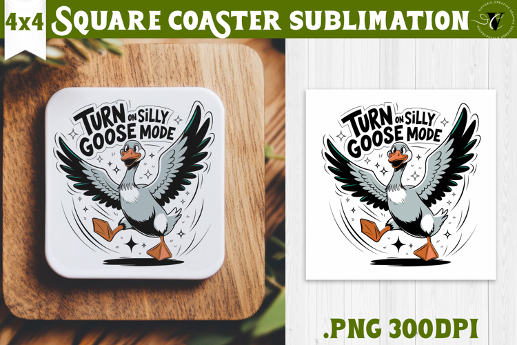 Goose Square Coaster | Funny Goose | Sarcastic