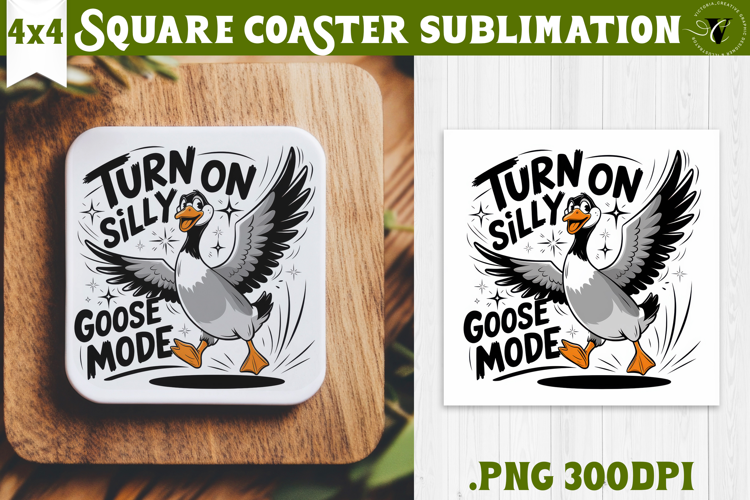 Goose Square Coaster | Funny Goose | Sarcastic