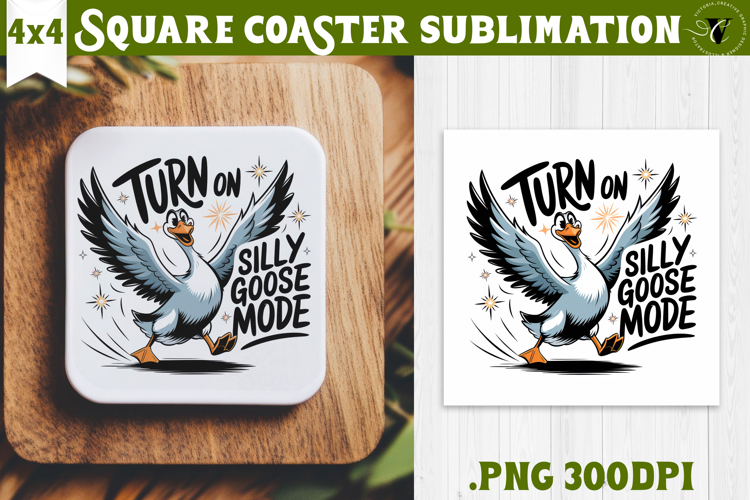 Goose Square Coaster | Funny Goose | Sarcastic