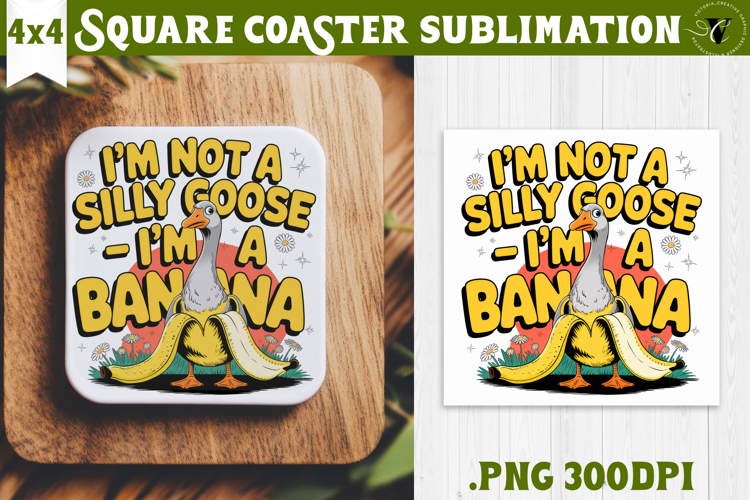 Goose Square Coaster | Funny Goose | Sarcastic