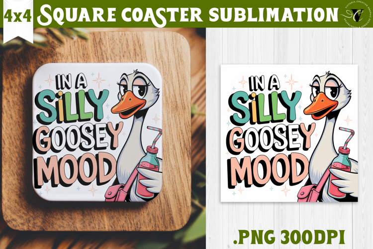 Goose Square Coaster | Funny Goose | Sarcastic