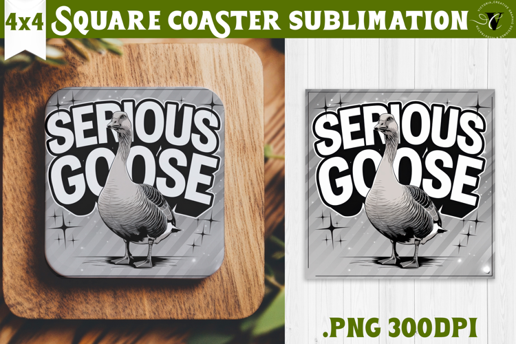 Goose Square Coaster | Funny Goose | Sarcastic