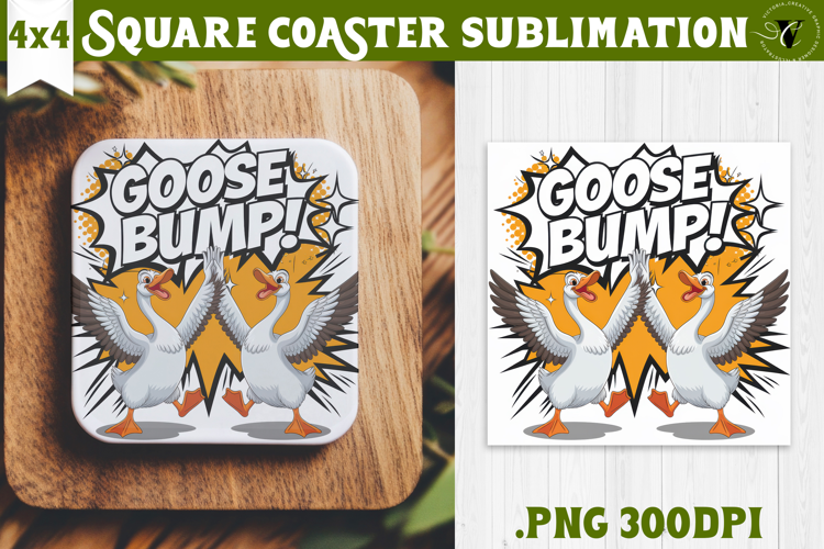 Goose Square Coaster | Funny Goose | Sarcastic