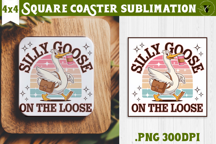 Goose Square Coaster | Funny Goose | Sarcastic