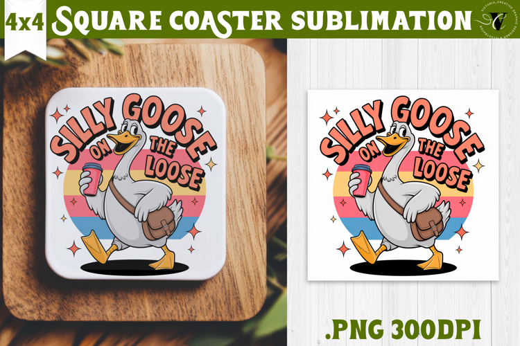 Goose Square Coaster | Funny Goose | Sarcastic