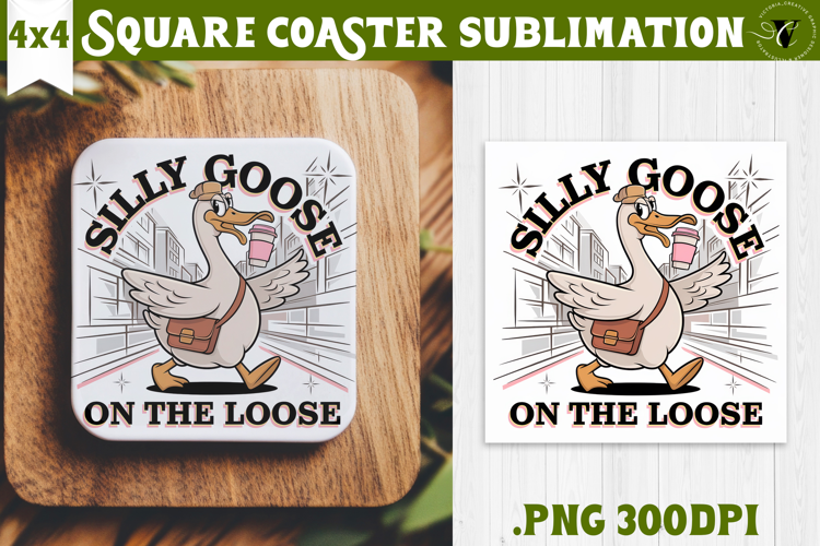 Goose Square Coaster | Funny Goose | Sarcastic