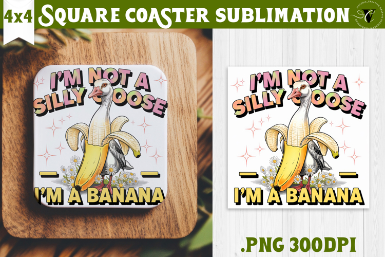 Goose Square Coaster | Funny Goose | Sarcastic