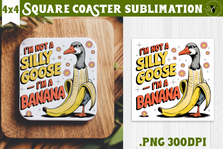 Goose Square Coaster | Funny Goose | Sarcastic