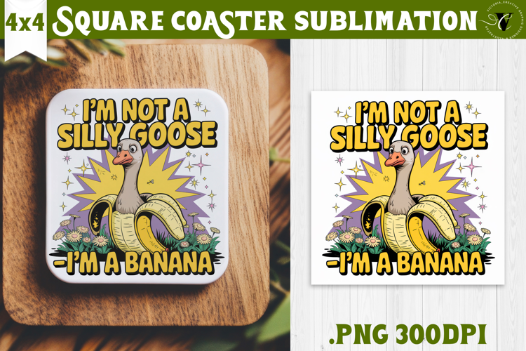 Goose Square Coaster | Funny Goose | Sarcastic