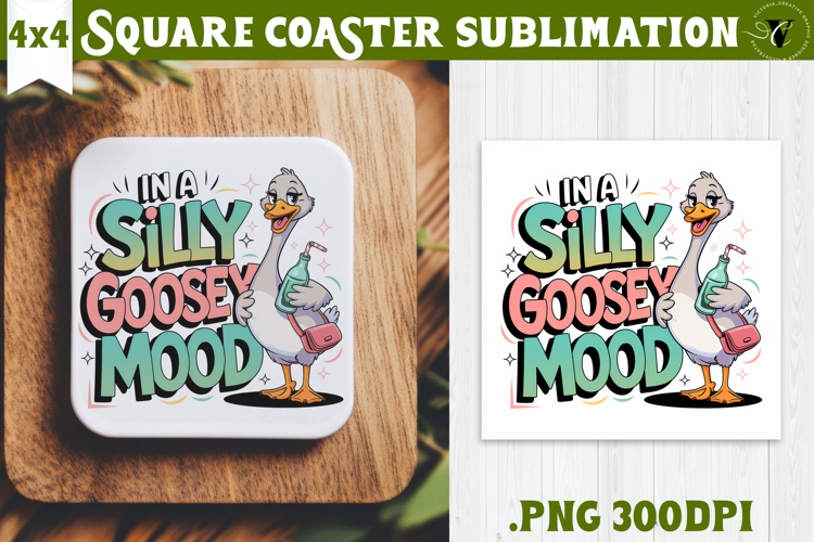 Goose Square Coaster | Funny Goose | Sarcastic