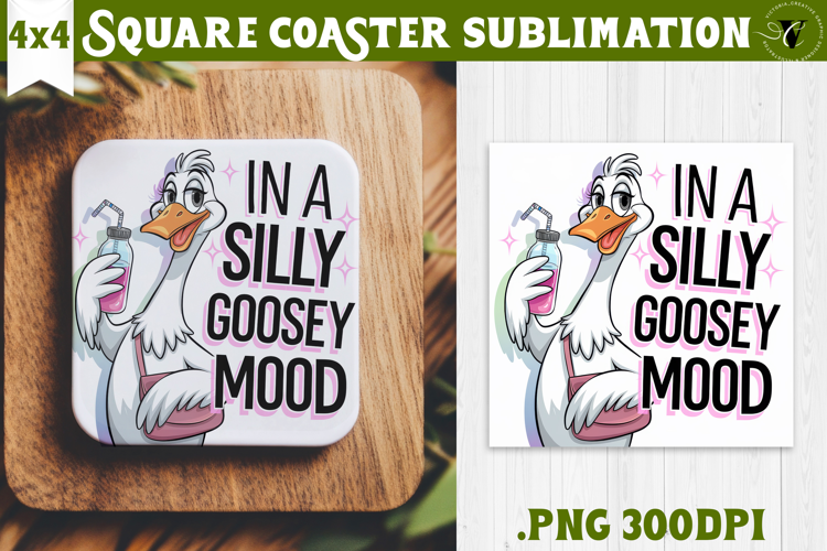 Goose Square Coaster | Funny Goose | Sarcastic