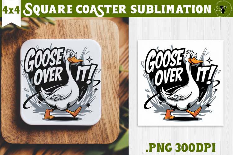 Goose Square Coaster | Funny Goose | Sarcastic