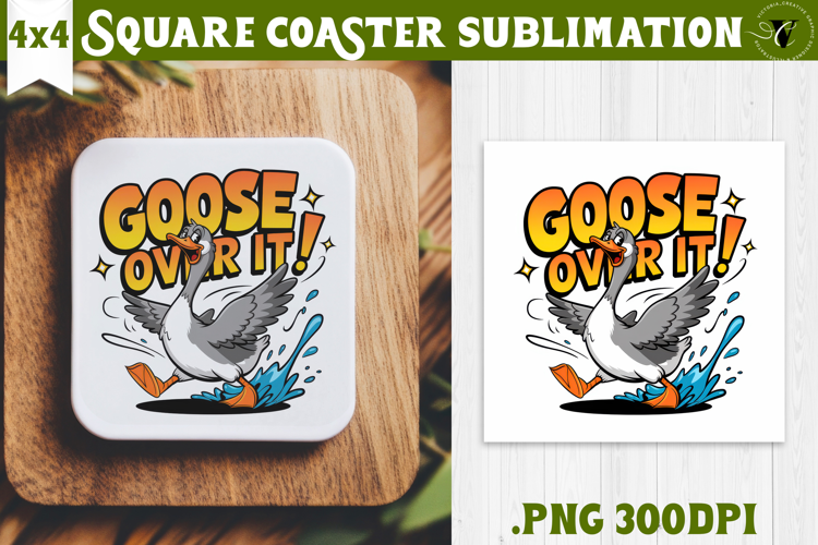 Goose Square Coaster | Funny Goose | Sarcastic