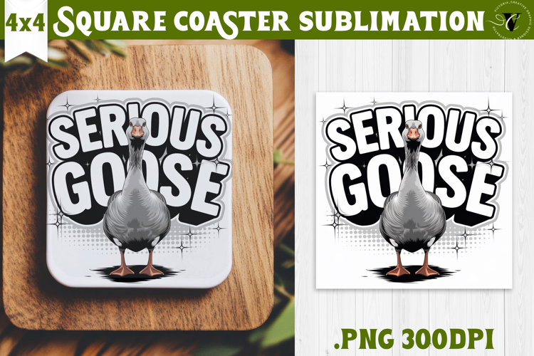 Goose Square Coaster | Funny Goose | Sarcastic
