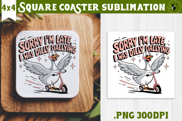 Goose Square Coaster | Funny Goose | Sarcastic