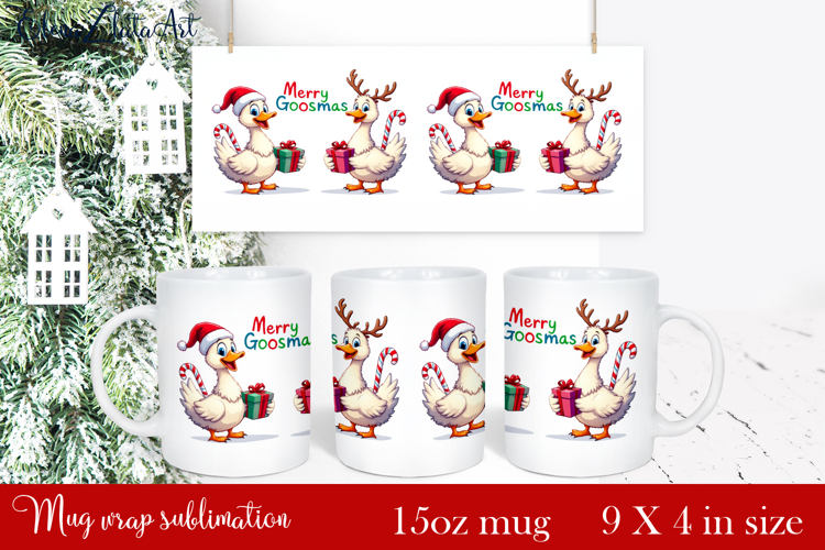 Funny Christmas Geese Sublimation Png Design | mug Print