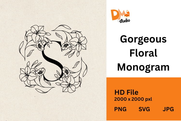 Gorgeous Floral Monogram