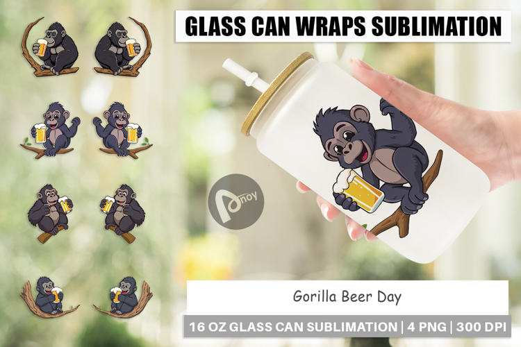 Glass Can Gorilla Beer Day