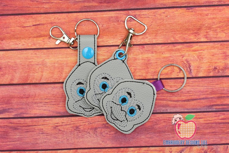 Gorilla Face ITH KeyFob Snaptab