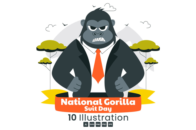 10 National Gorilla Suit Day Illustration