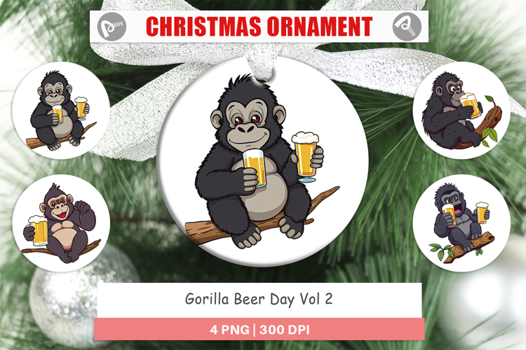 Ornament Gorilla Beer Day