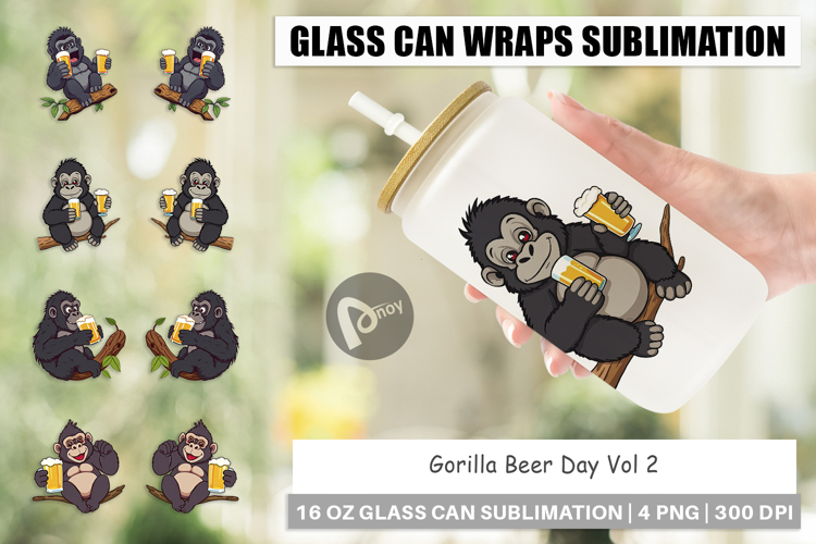 Glass Can Gorilla Beer Day