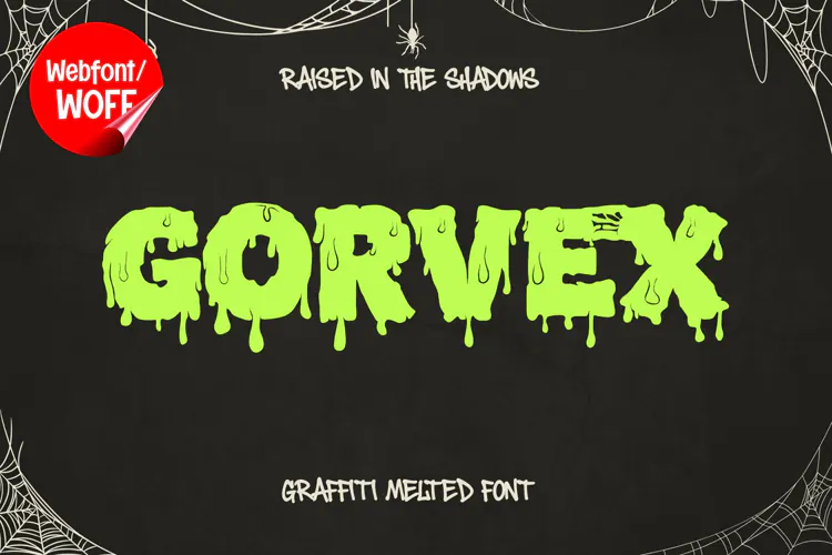 Gorvex Webfont Graffiti Melted Horror Font | Dripping Slime